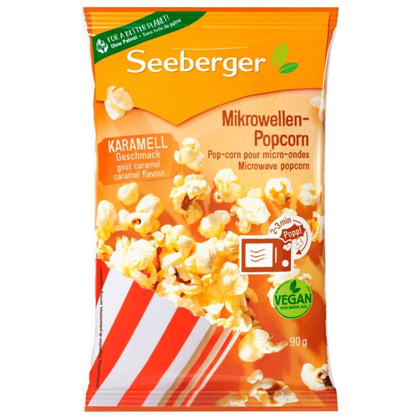 Seeberger Mikrowellen Popcorn Karamell vegan 90g